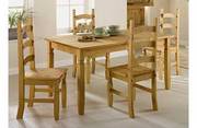 Puerto Rico Pine Table and 4 Chairs