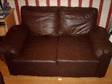 CHOCOLATE BROWN leather sofas,  two 2 seater chocolate....