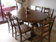 LARKSWOOD TABLE with 6 chairs and cabinet,  larkswood....