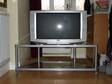 £50 - 27" WIDE SCREEN TV and stand, 