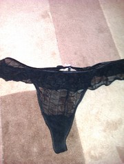 BLACK THONG SIZE 16 NEW NOT WORN